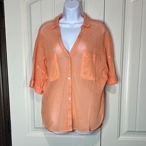 New Davi & Dani Mesh Button-Up Shirt M